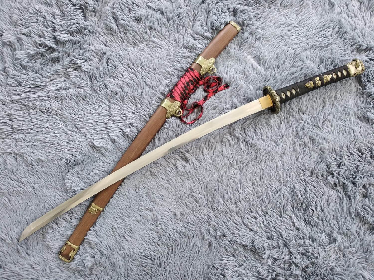 Nihontou Tachi,High carbon steel Clay temper,Rosewood,Alloy - Chinese sword shop