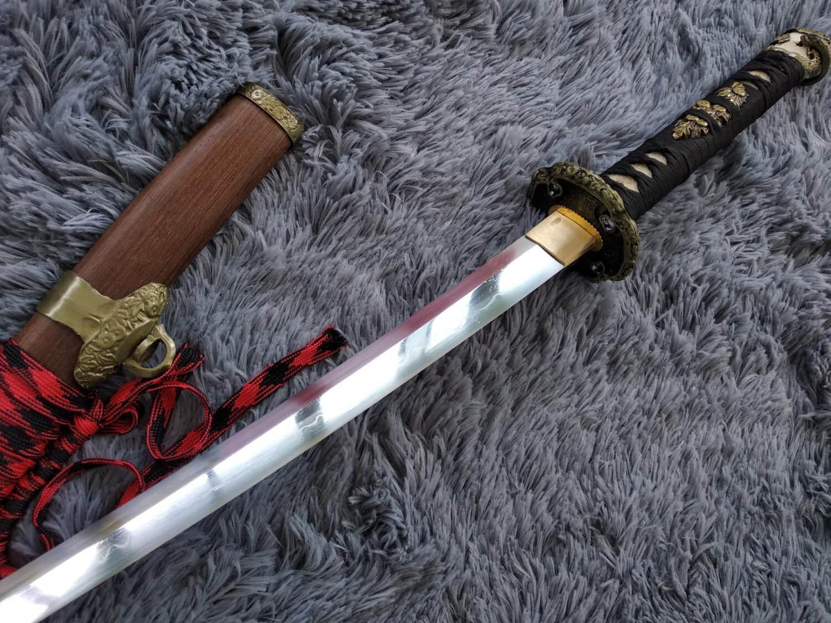 Nihontou Tachi,High carbon steel Clay temper,Rosewood,Alloy - Chinese sword shop