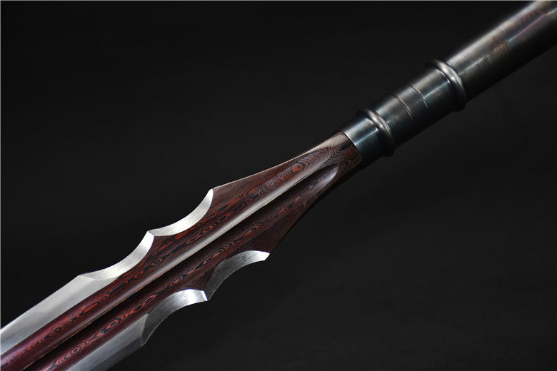 Spear,China Lance,Folding Steel Spearhead,Hardwood Rod - Chinese sword shop