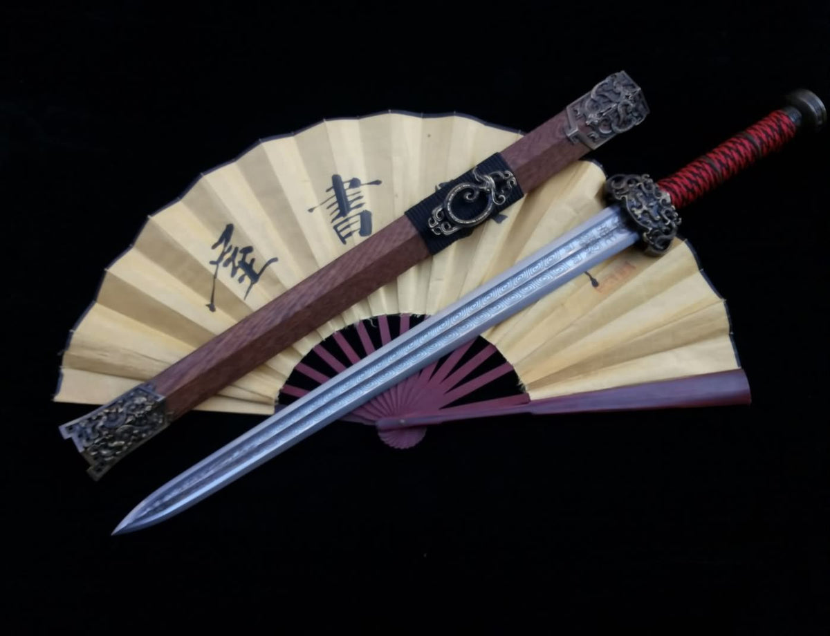 Talisman sword(High carbon steel blade,Rosewood,Alloy fitted)Length 30" - Chinese sword shop