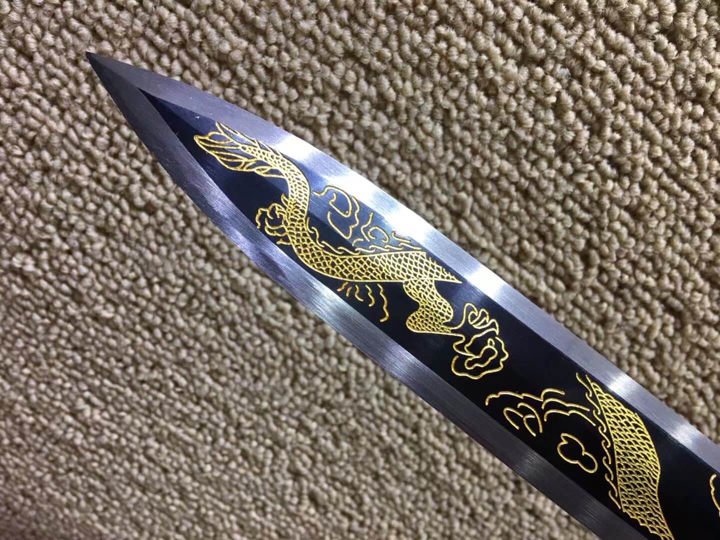 Han jian,High carbon steel blade,Red scabbard,Alloy fitting - Chinese sword shop