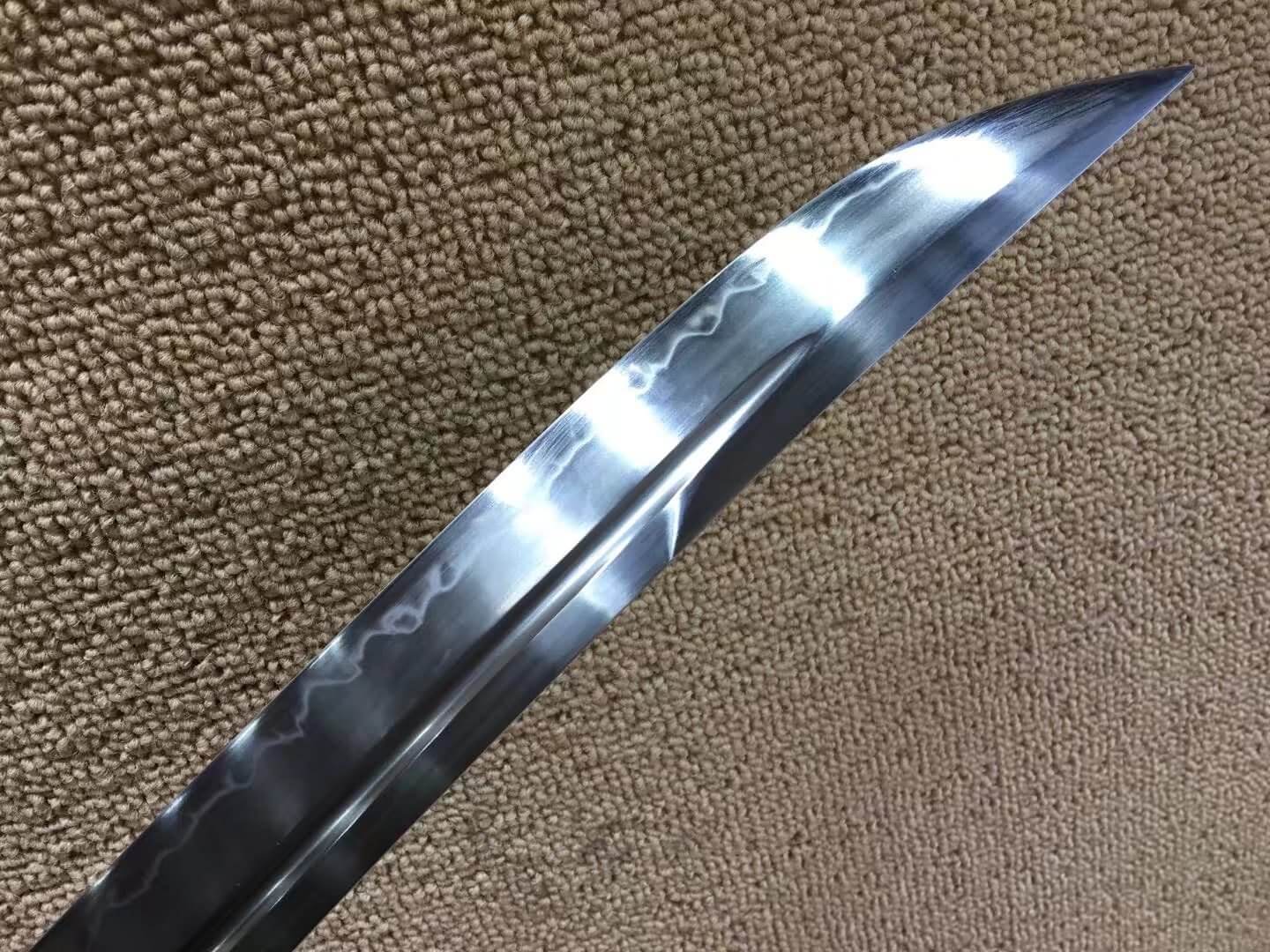 Broadsword,Qing dao,High-carbon steel burn blade,Black wood scabbard - Chinese sword shop