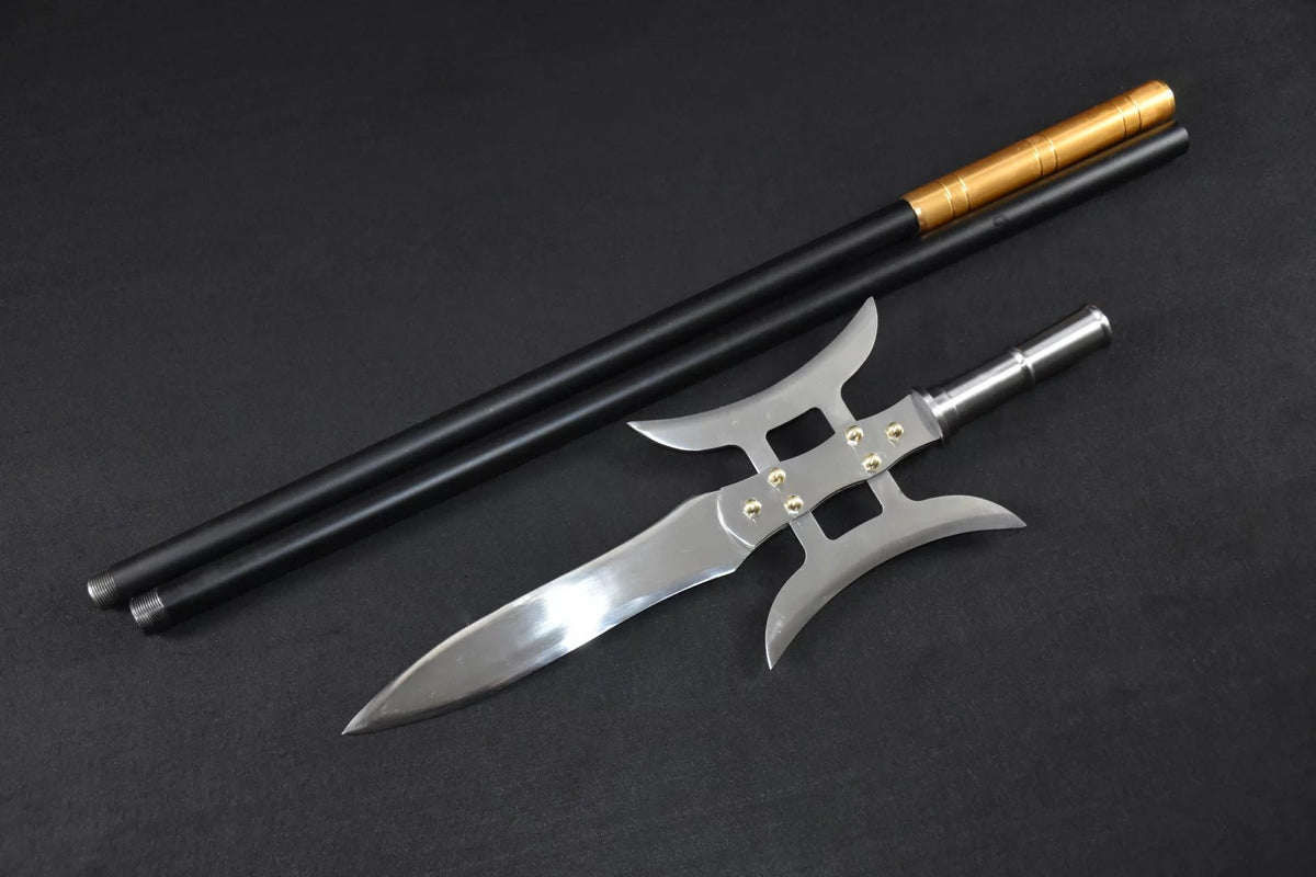 Lv Bu day painting Ji/China spear/High manganese steel Spearhead,Stainless steel rod,Length 81 inch - Chinese sword shop