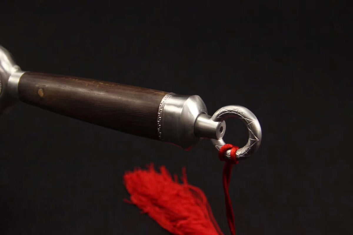 Training sword,Damascus steel blade,Rosewood scabbard,Steel fittings - Chinese sword shop