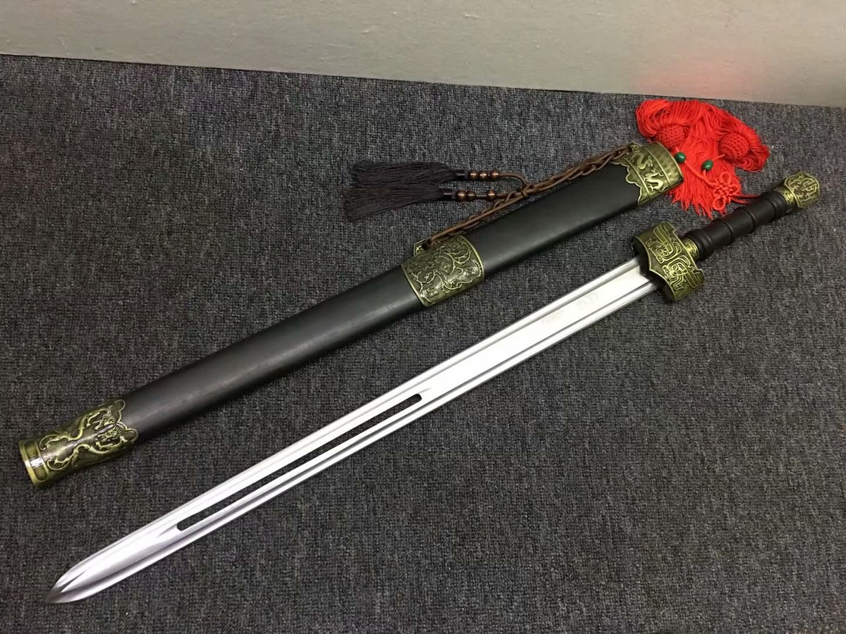Movie hero sword,High carbon steel blade,Black wood,Alloy - Chinese sword shop