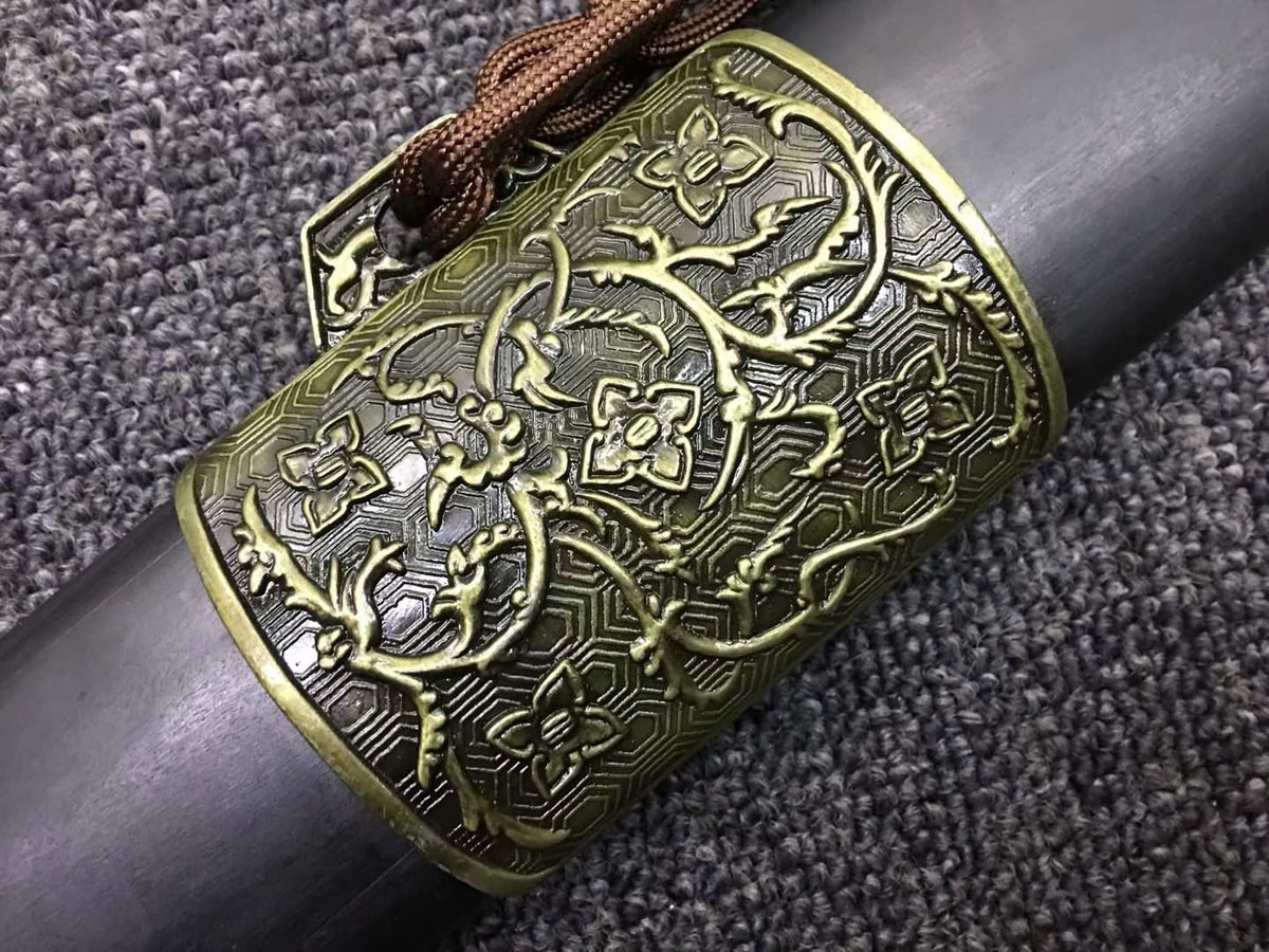 Movie hero sword,High carbon steel blade,Black wood,Alloy - Chinese sword shop