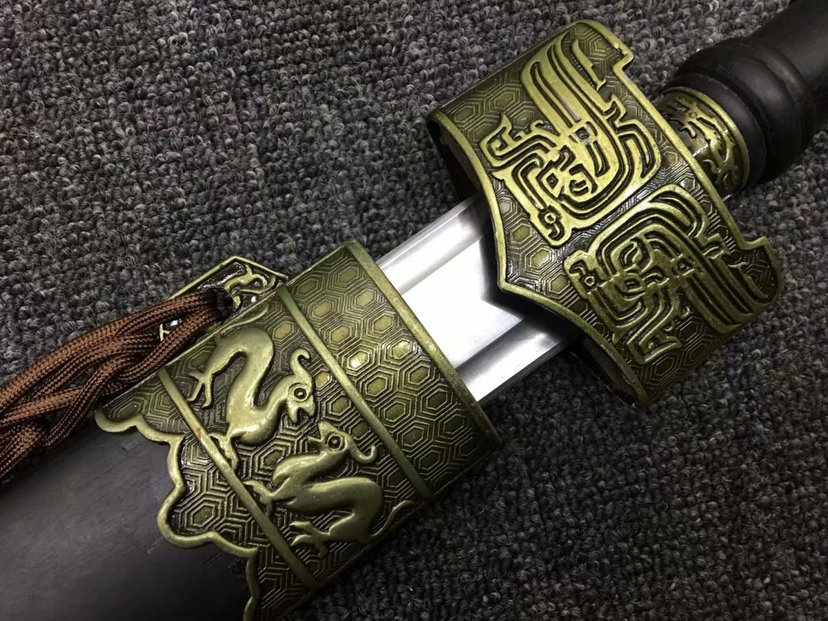 Movie hero sword,High carbon steel blade,Black wood,Alloy - Chinese sword shop
