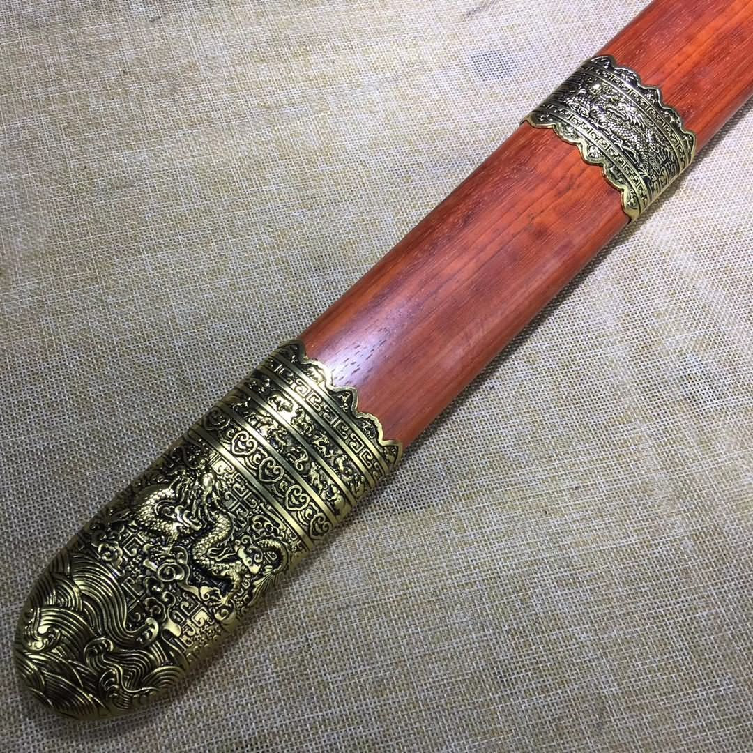 Bagua jian sword,Handmade High carbon steel blade,Redwood,Alloy&handmade art - Chinese sword shop