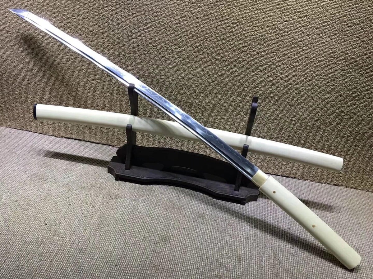 Katana,High carbon steel burn blade,Beech wood scabbard,Length 39" - Chinese sword shop