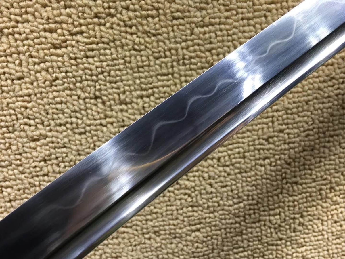 Katana,High carbon steel burn blade,Beech wood scabbard,Length 39" - Chinese sword shop