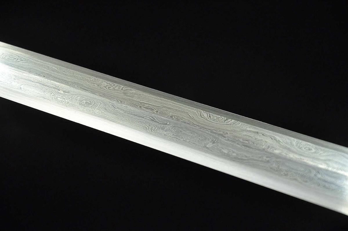 Counteract evil force sword,Damascus steel blade,Ebony Scabbard,Brass fittings - Chinese sword shop