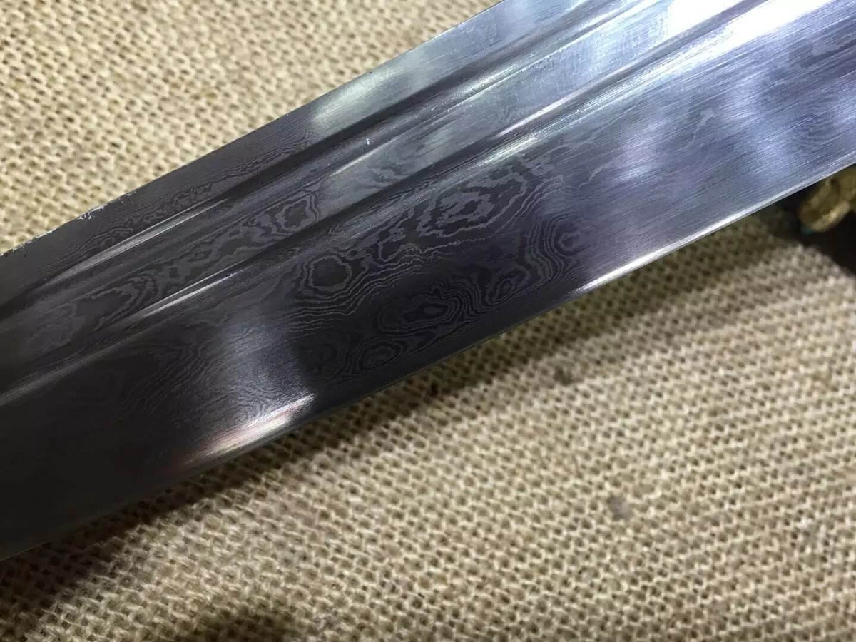 Persian sword,Damascus steel blade,Ebony scabbard,Length 20 inch - Chinese sword shop