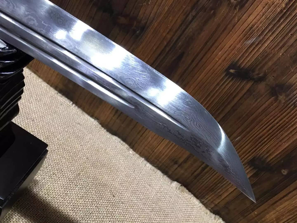 Persian sword,Damascus steel blade,Ebony scabbard,Length 20 inch - Chinese sword shop