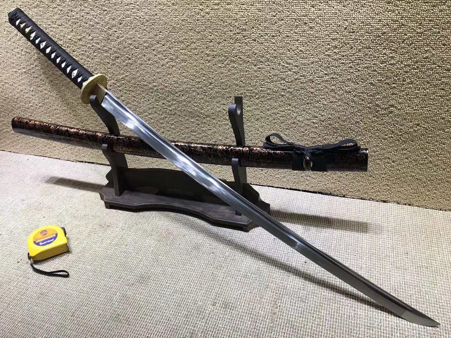 Samurai katana,High carbon steel bade,Brass fitteds,Length 39" - Chinese sword shop