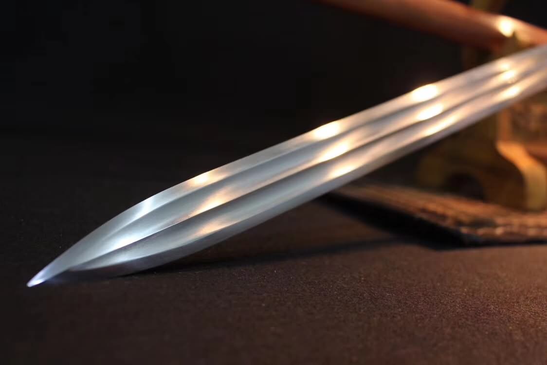 Four inages han sword,High carbon steel blade,Rosewood,Brass handle - Chinese sword shop