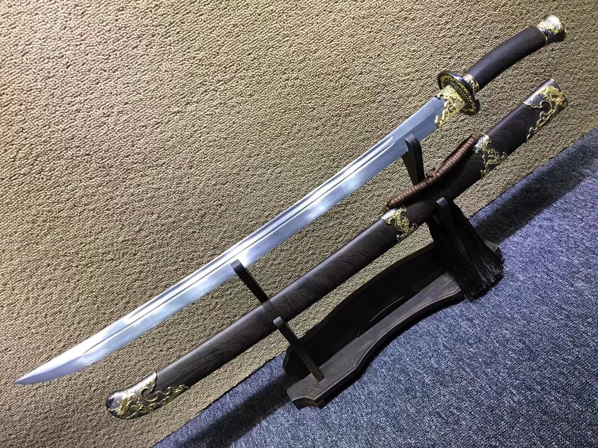 Broadsword,Folding steel blade,Rosewood scabbard,Alloy fittings - Chinese sword shop