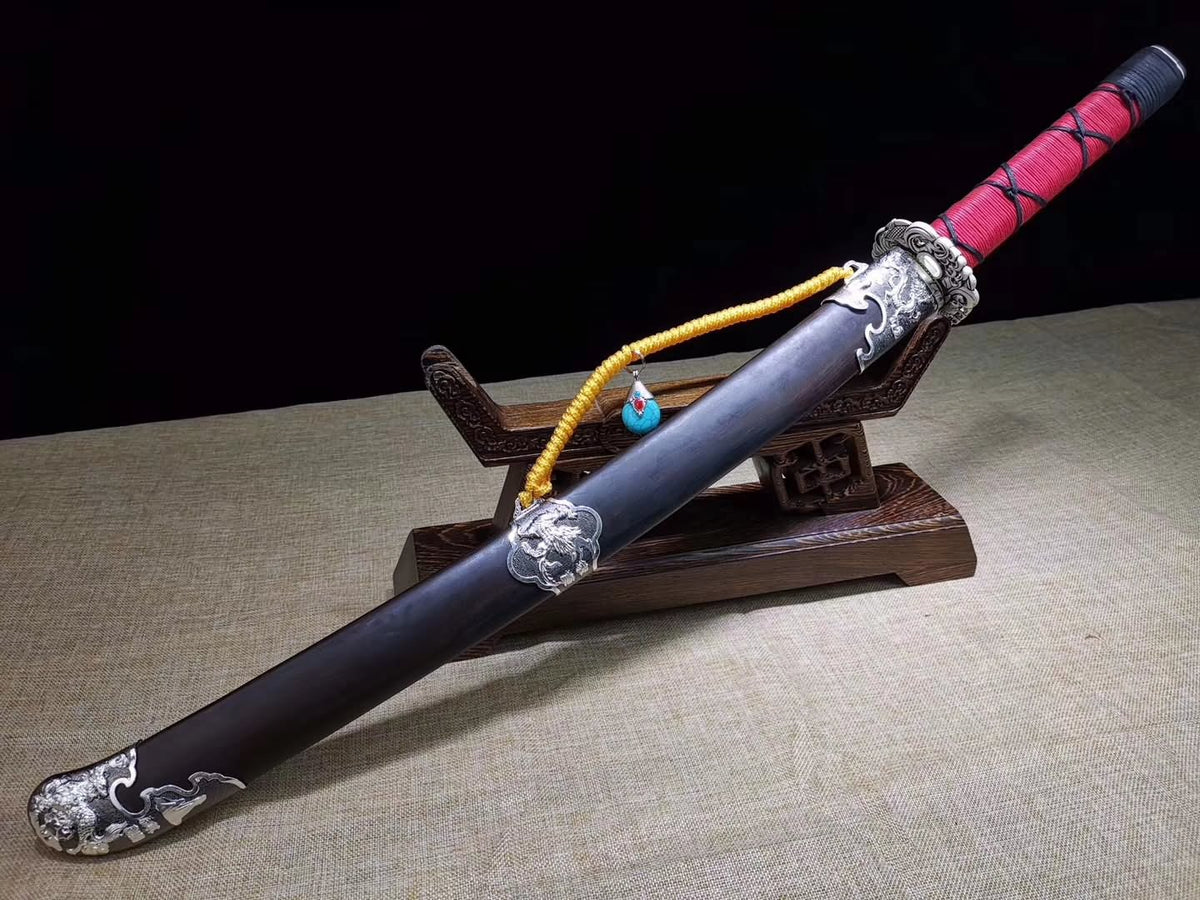 Broadsword,High carbon steel blade,Black wood scabbard - Chinese sword shop