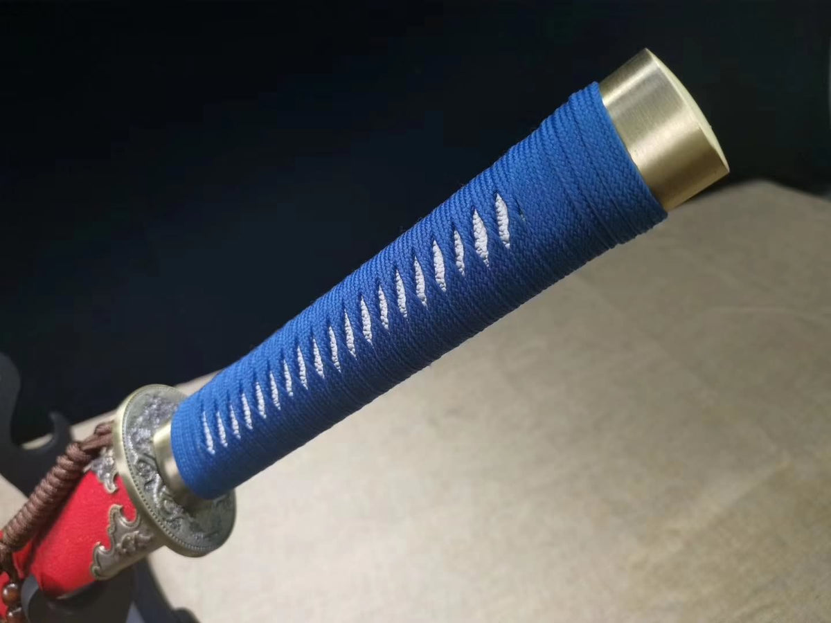 Qing dao sword,High carbon steel blade,Red scabbard,Alloy fittings - Chinese sword shop