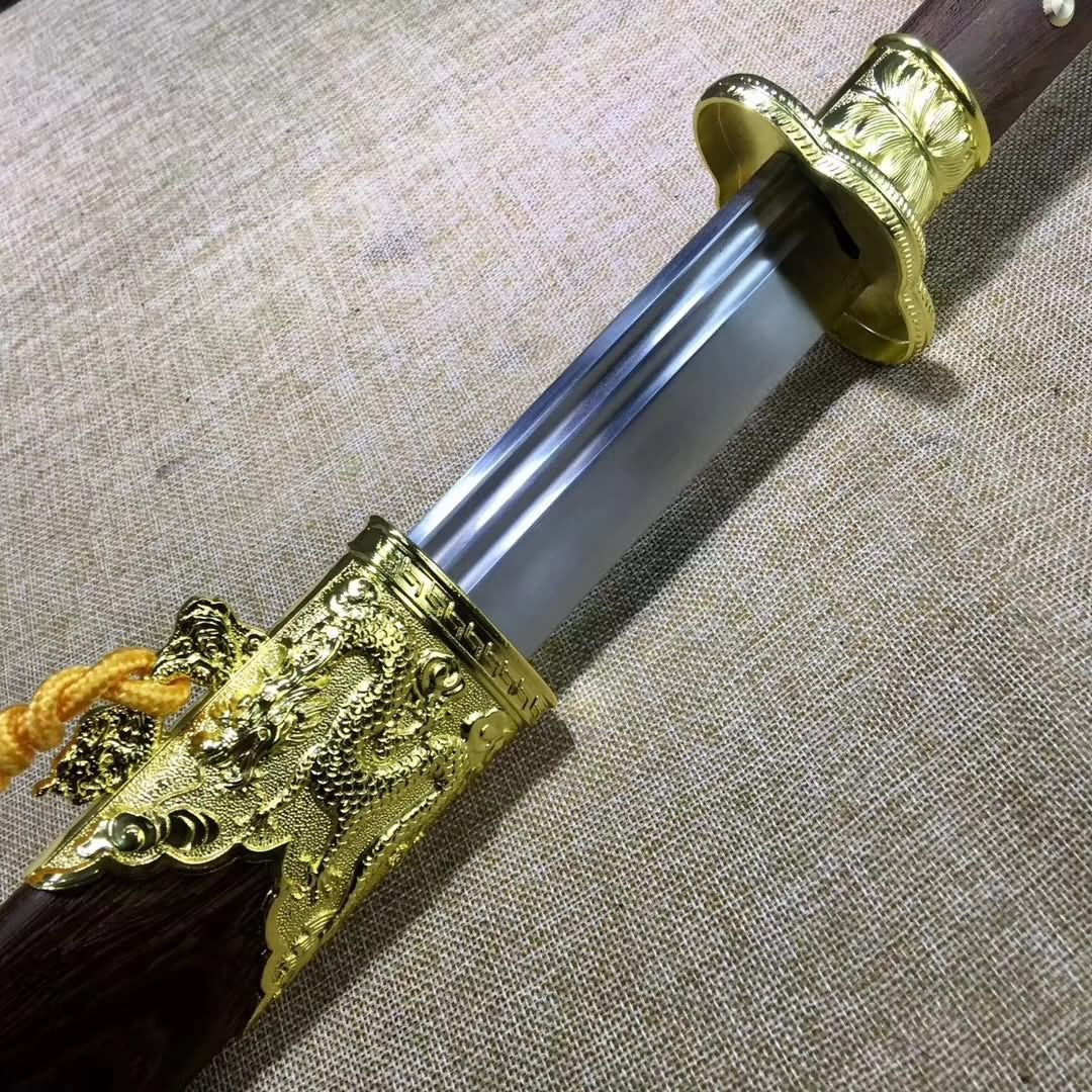 Cut horse broadsword,High carbon steel blade,Rosewood,Alloy - Chinese sword shop