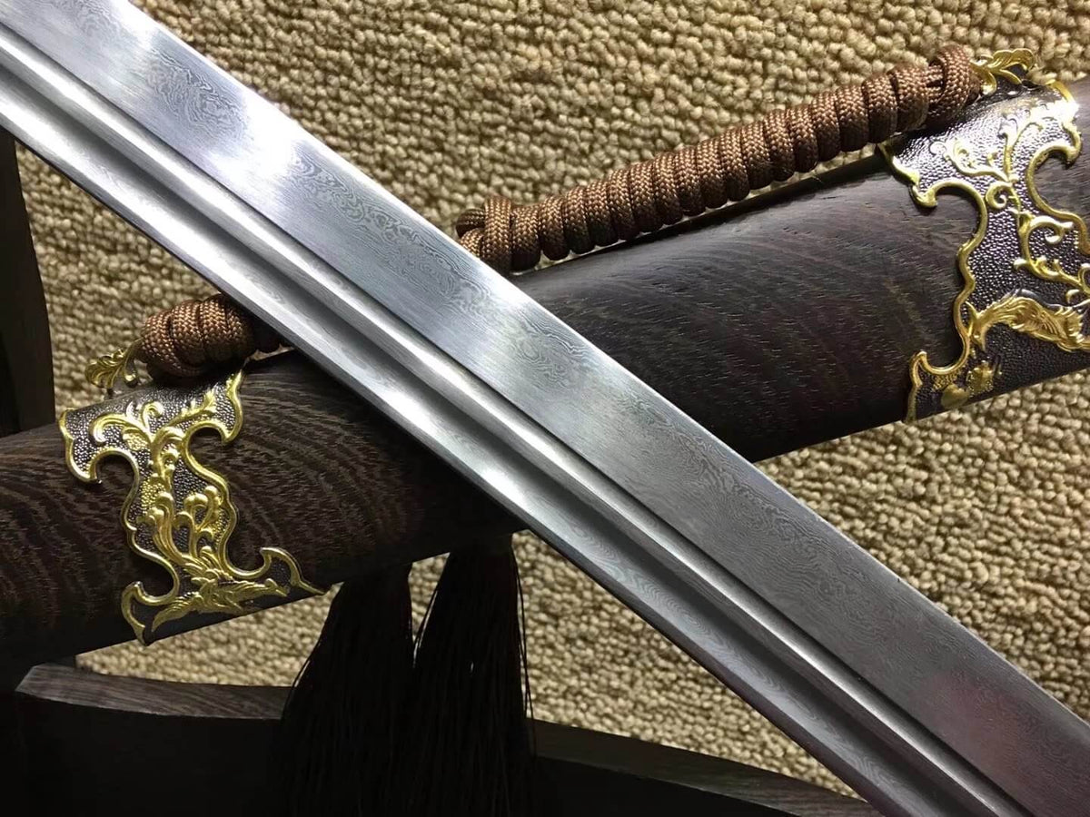 Broadsword,Folding steel blade,Rosewood scabbard,Alloy fittings - Chinese sword shop