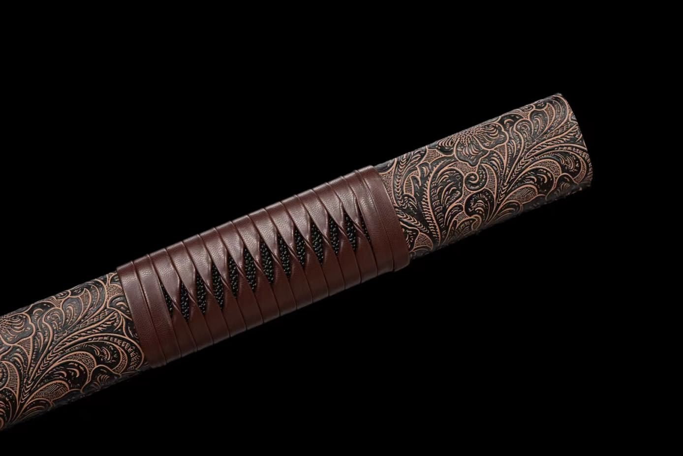 Tang dao Swords Real High Carbon Steel Etch Blade,Alloy Fittings,Dragon Handle,LOONGSWORD