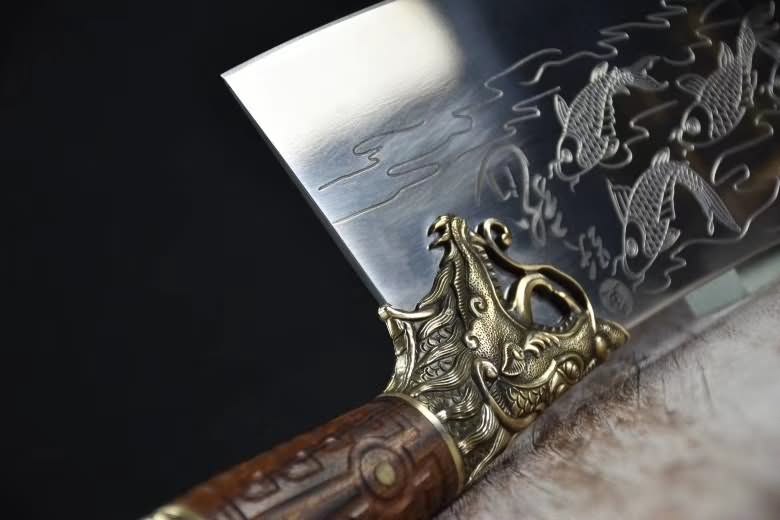 Cleaver Knife Carbon Steel Traditional Chinese Kitchen Knives Vegetables Tools - Chinese sword shop