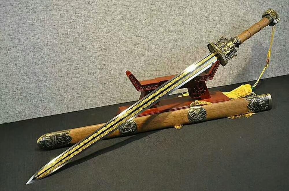 Talisman sword(High carbon steel etched blade,Rosewood,Alloy fittings)Length 45" - Chinese sword shop