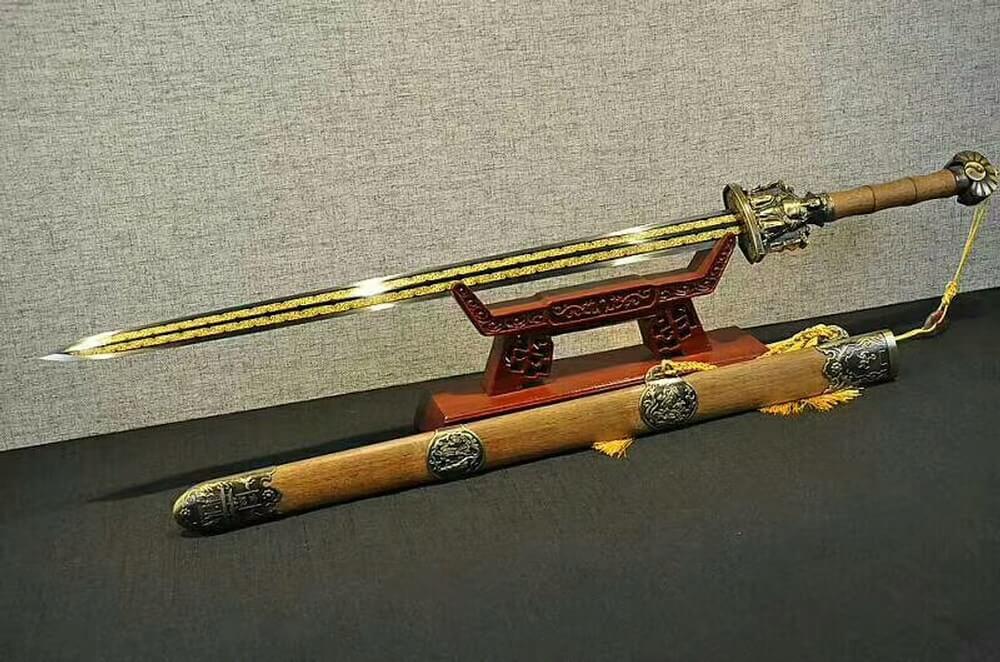 Talisman sword(High carbon steel etched blade,Rosewood,Alloy fittings)Length 45" - Chinese sword shop