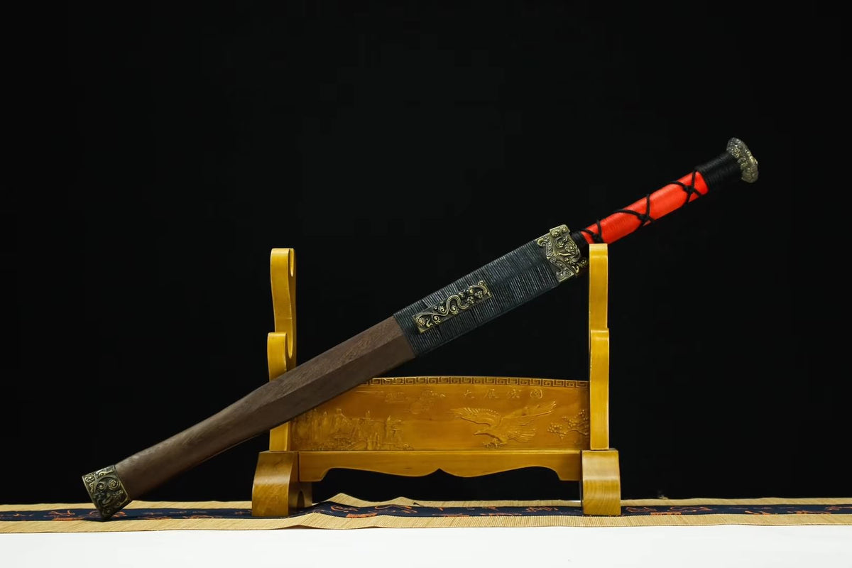 Chibi jian,High Carbon Steel blade,Rosewood,Alloy,Full Tang&Handmade art - Chinese sword shop