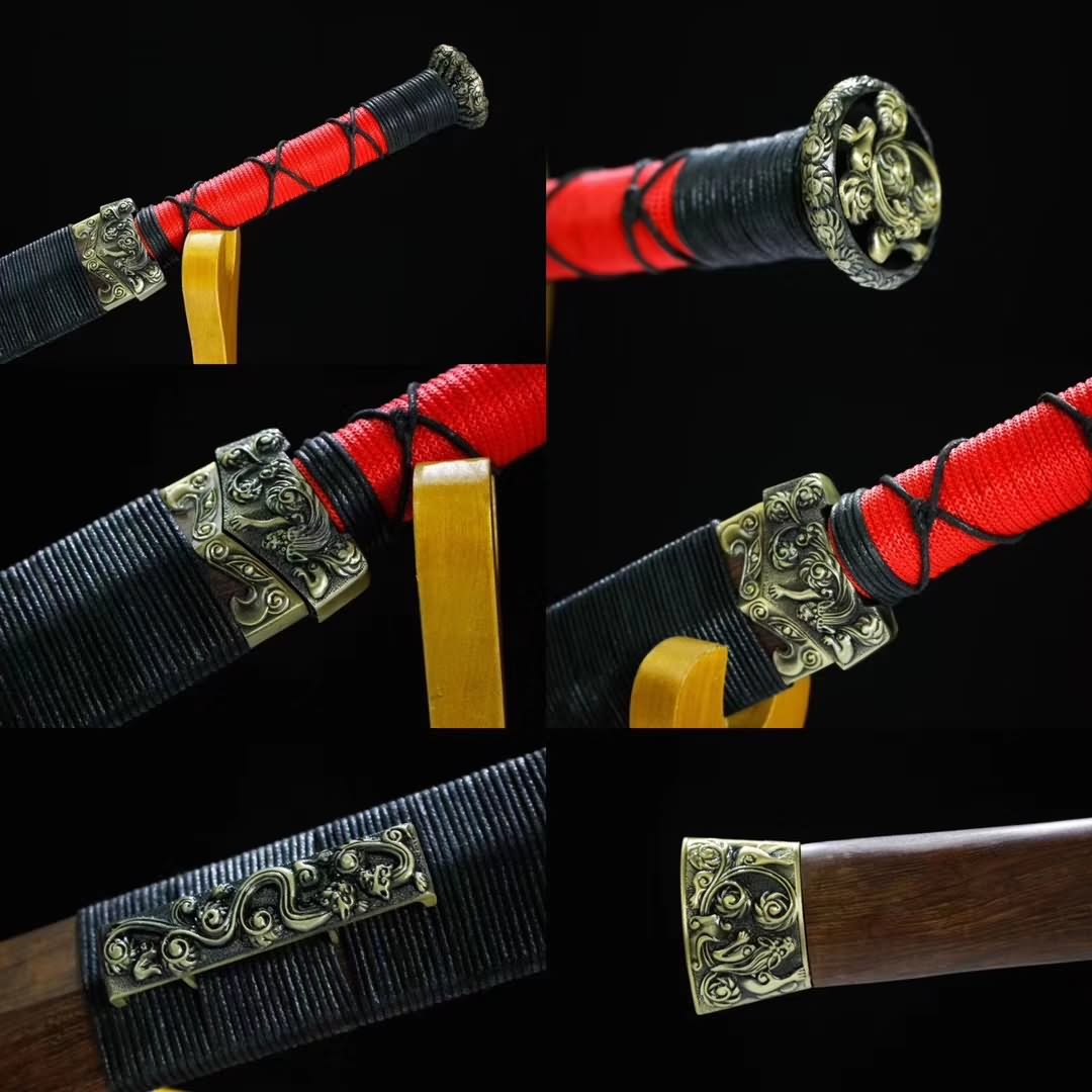 Chibi jian,High Carbon Steel blade,Rosewood,Alloy,Full Tang&Handmade art - Chinese sword shop