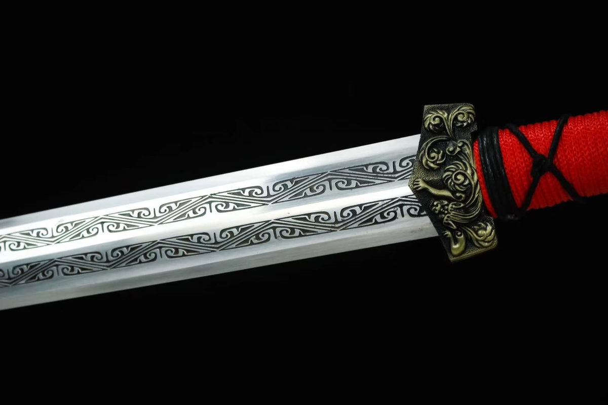 Chibi jian,High Carbon Steel blade,Rosewood,Alloy,Full Tang&Handmade art - Chinese sword shop