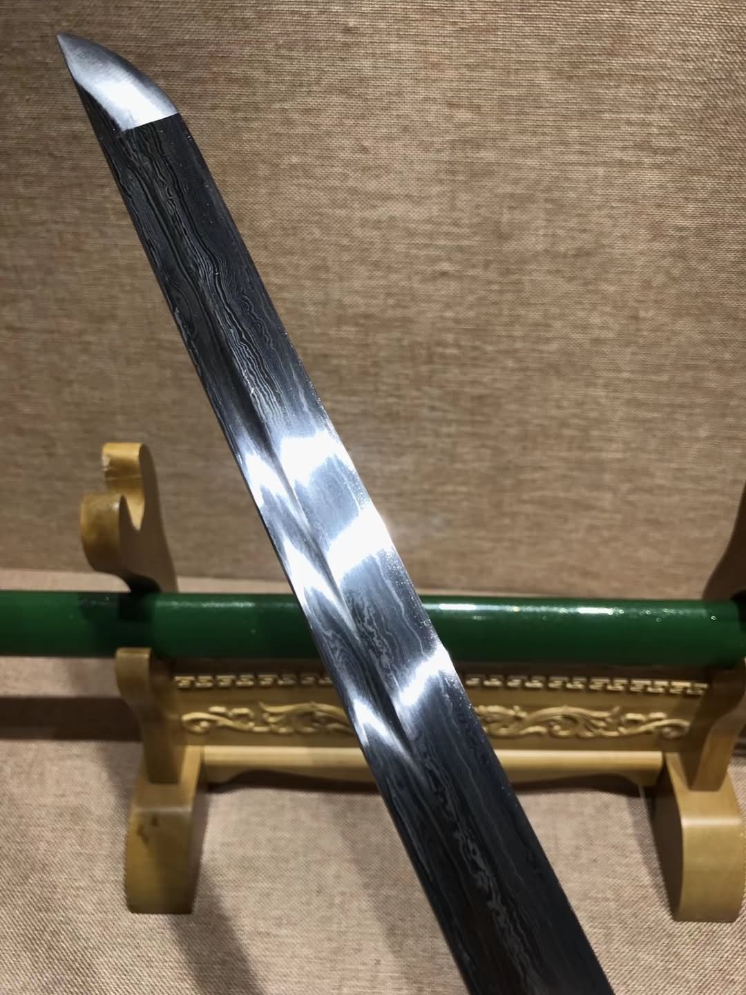 Ninja sword,Handmade damuscus steel full tang blade,Sharp - Chinese sword shop