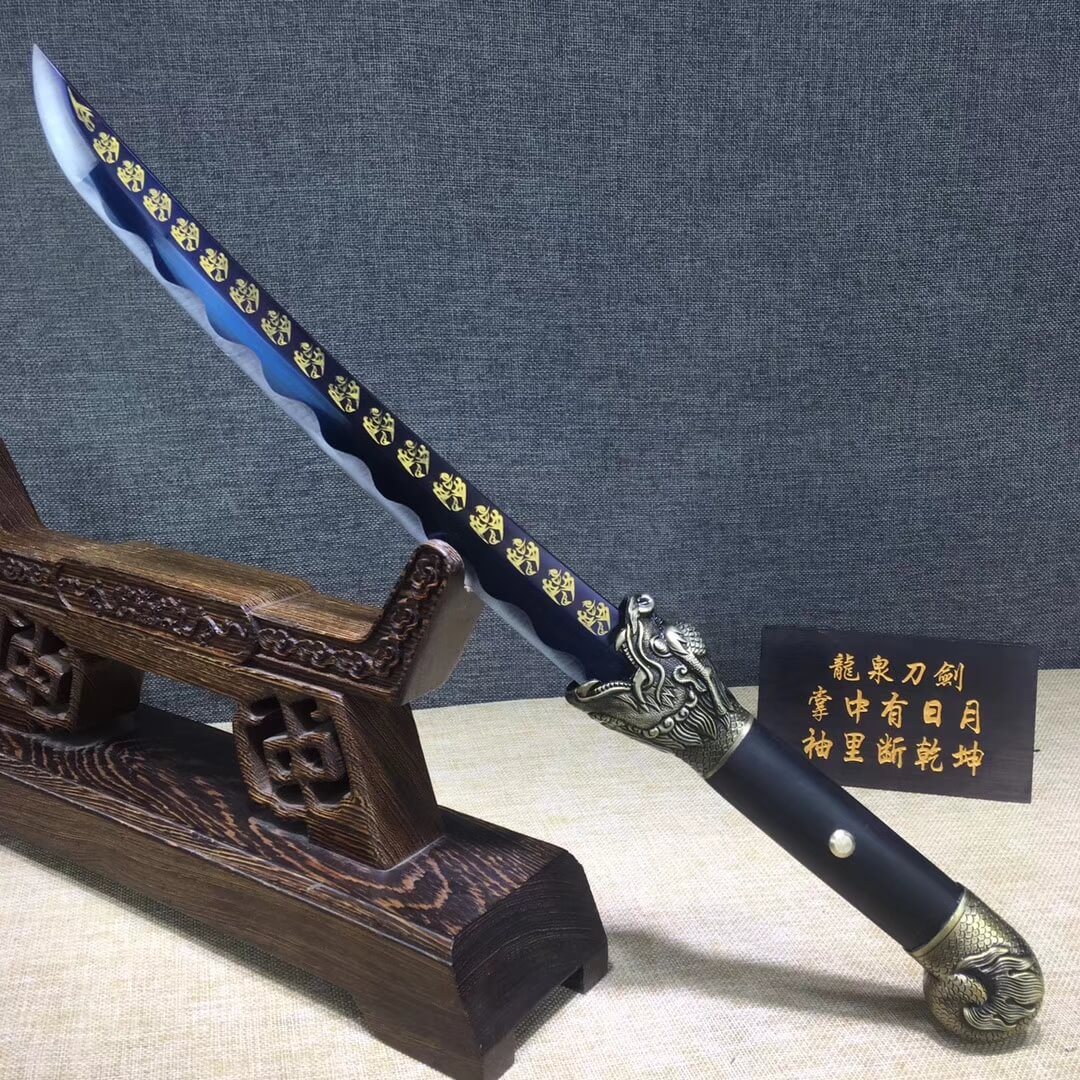 Machete sword,High carbon steel,Black scabbard,Alloy fitting - Chinese sword shop