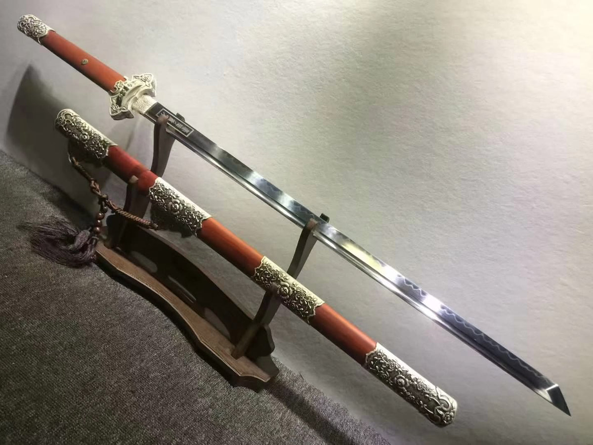 Tang dao sword,High carbon steel turn blade,Redwood,Alloy - Chinese sword shop