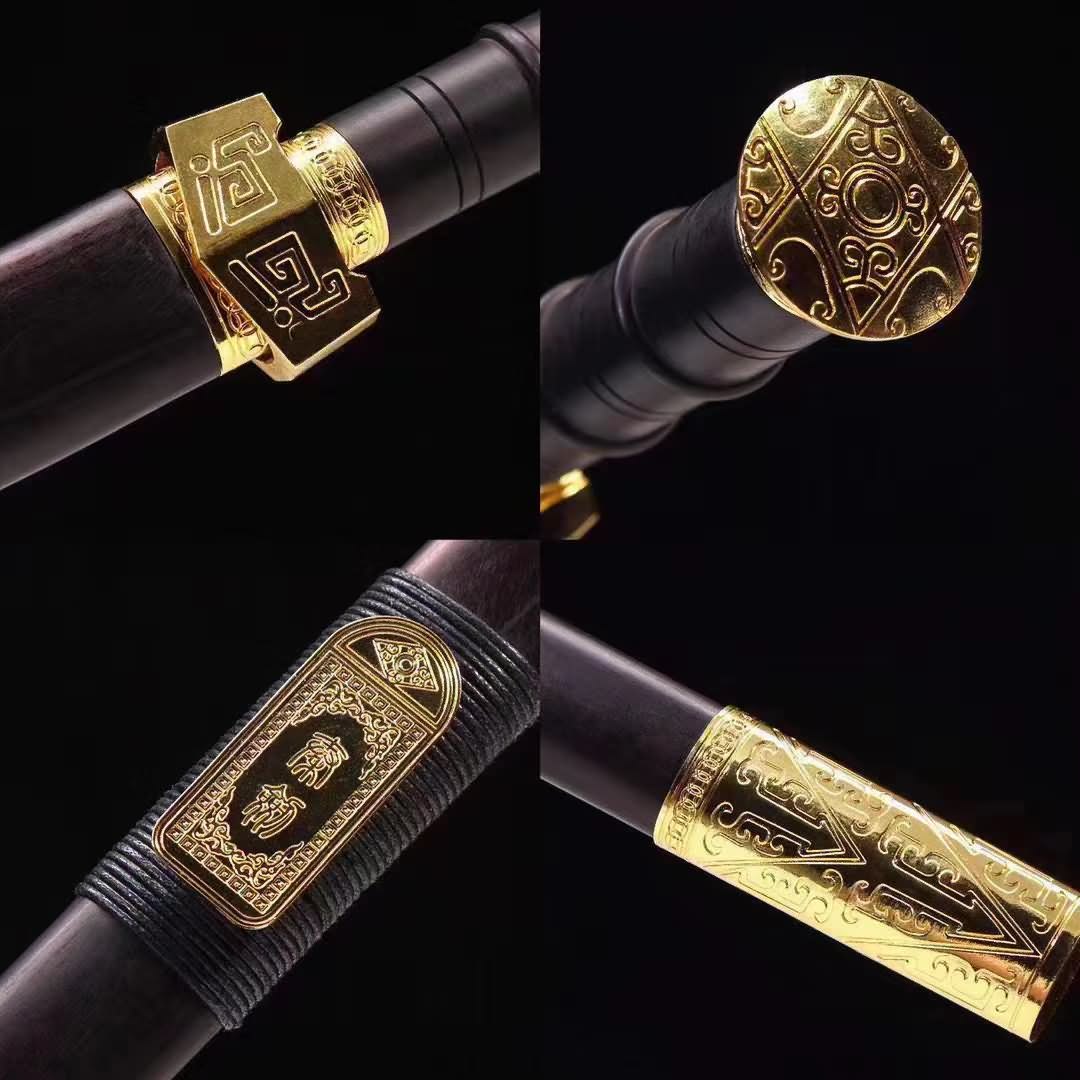 Qin sword High Carbon Steel etch Blade Alloy fittings chinese sword