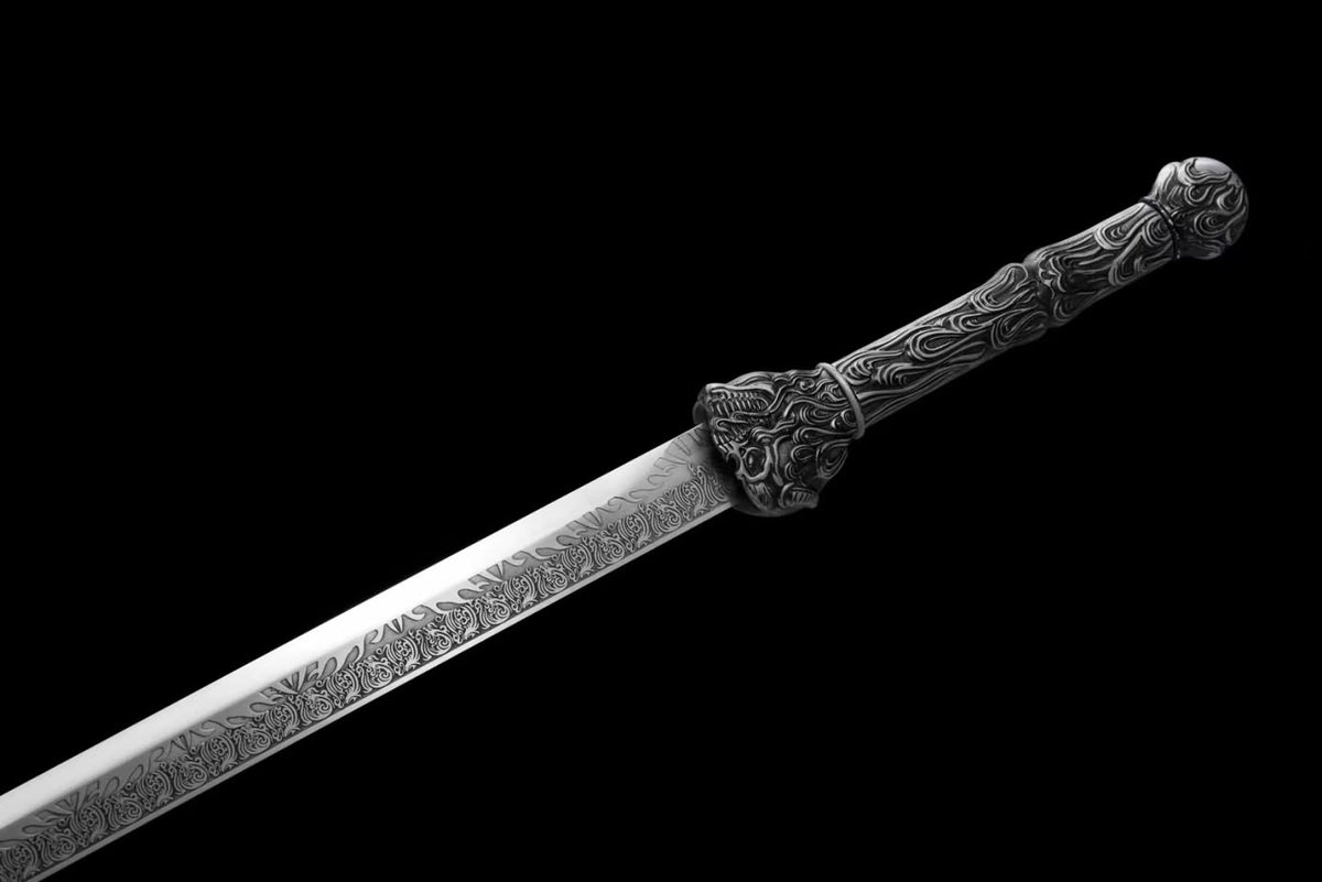 chinese sword,Tang dao,Tactical Sword High Carbon Steel Etching Blade,Alloy Fittings,LOONGSWORD