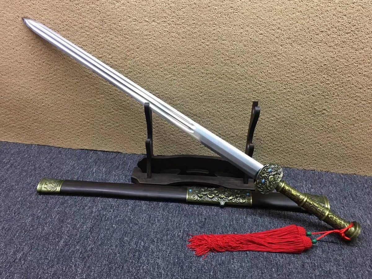 Fengyun sword,Damascus steel blade,Rosewood scabbard,Alloy fitting - Chinese sword shop
