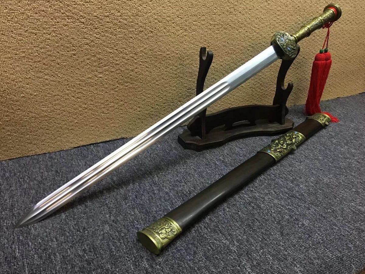 Fengyun sword,Damascus steel blade,Rosewood scabbard,Alloy fitting - Chinese sword shop