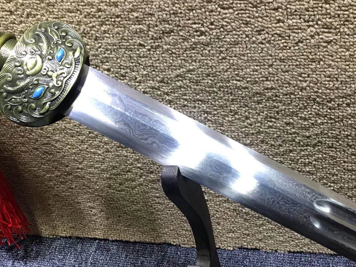 Fengyun sword,Damascus steel blade,Rosewood scabbard,Alloy fitting - Chinese sword shop