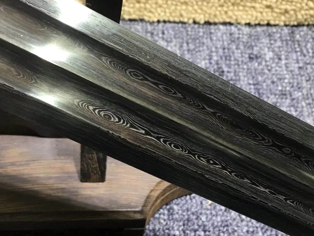 Fengyun sword,Damascus steel blade,Rosewood scabbard,Alloy fitting - Chinese sword shop