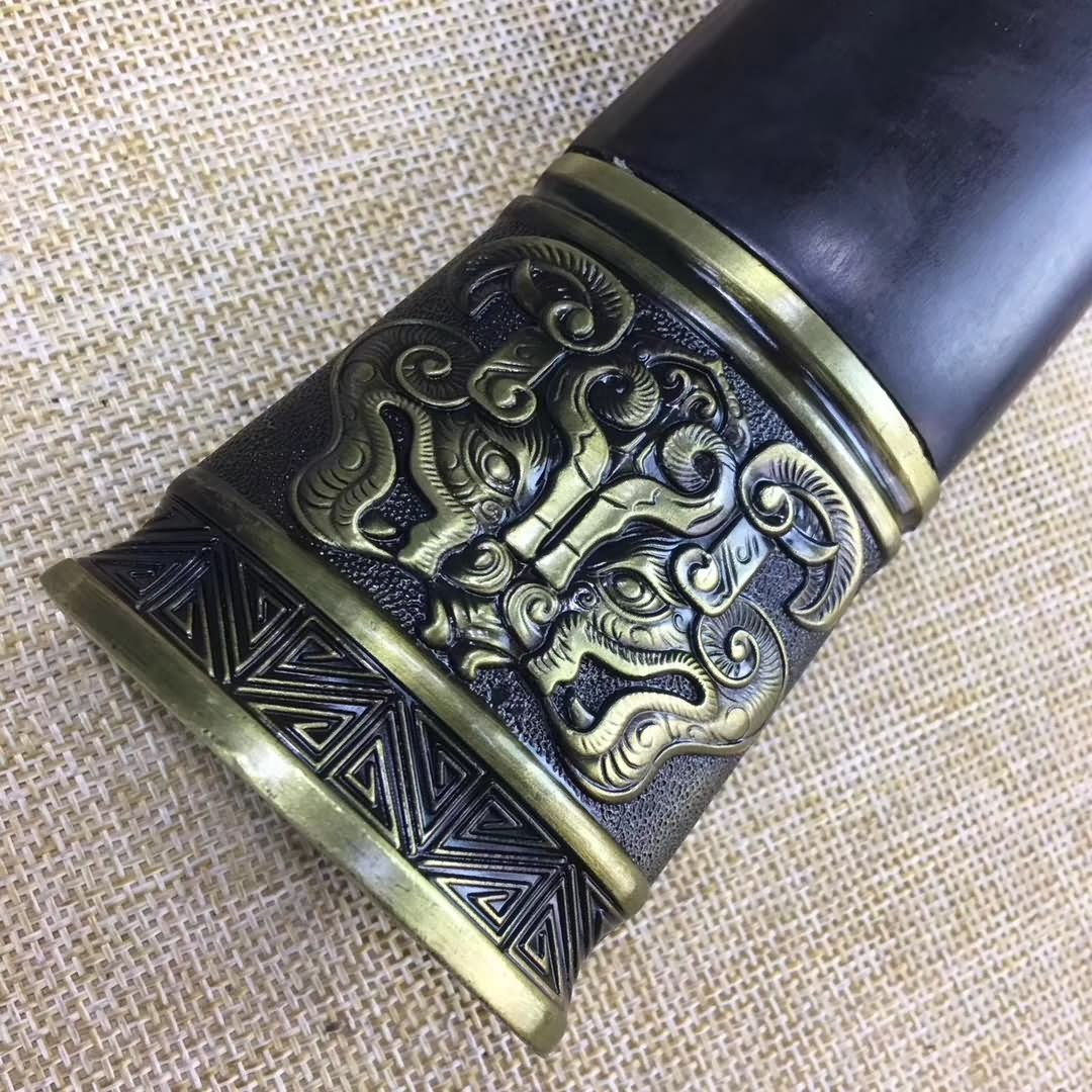 Fengyun sword,Medium carbon steel etch blade,Black wood,Alloy - Chinese sword shop