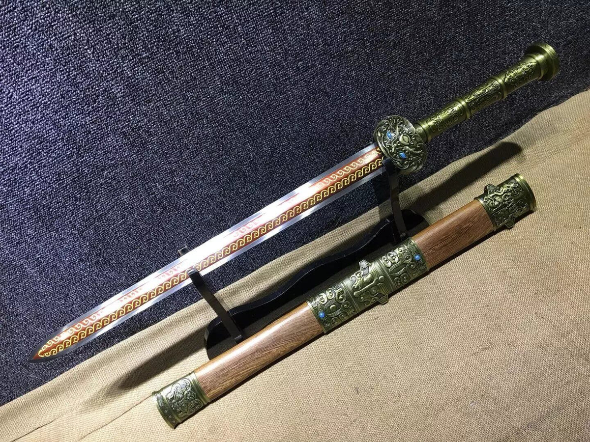 Fengyun jian,High manganese steel blade,Rosewood scabbard,Alloy fitting - Chinese sword shop