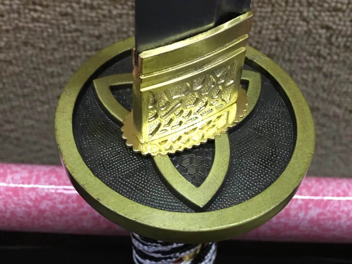 samurai sword,Medium carbon steel bade,Pink scabbard,Alloy fittings - Chinese sword shop