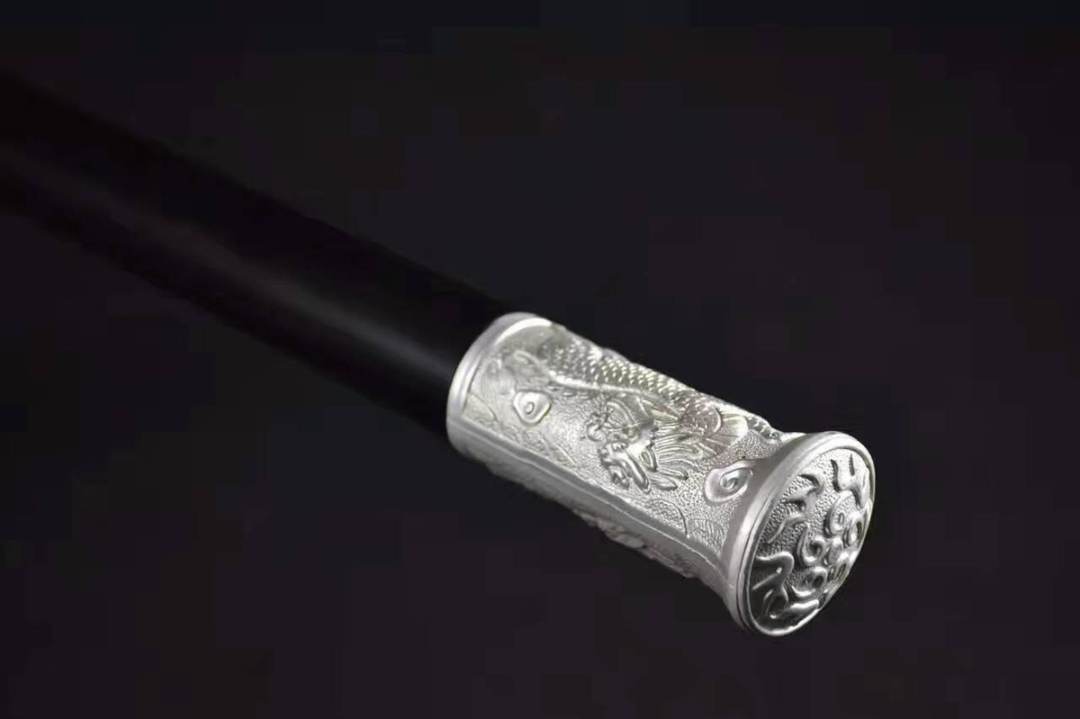 Guan dao,Kuantao,High manganese steel blade,Two black rod,Alloy fittings - Chinese sword shop