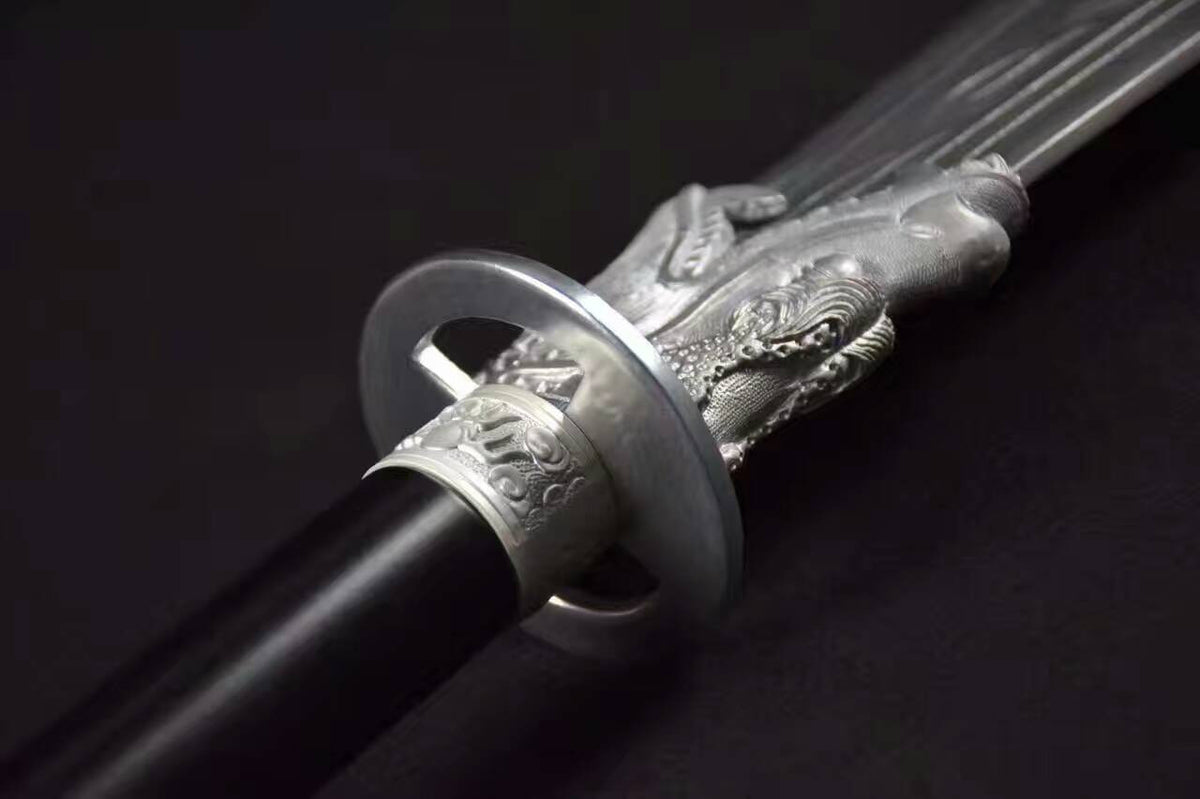 Guan dao,Kuantao,High manganese steel blade,Two black rod,Alloy fittings - Chinese sword shop