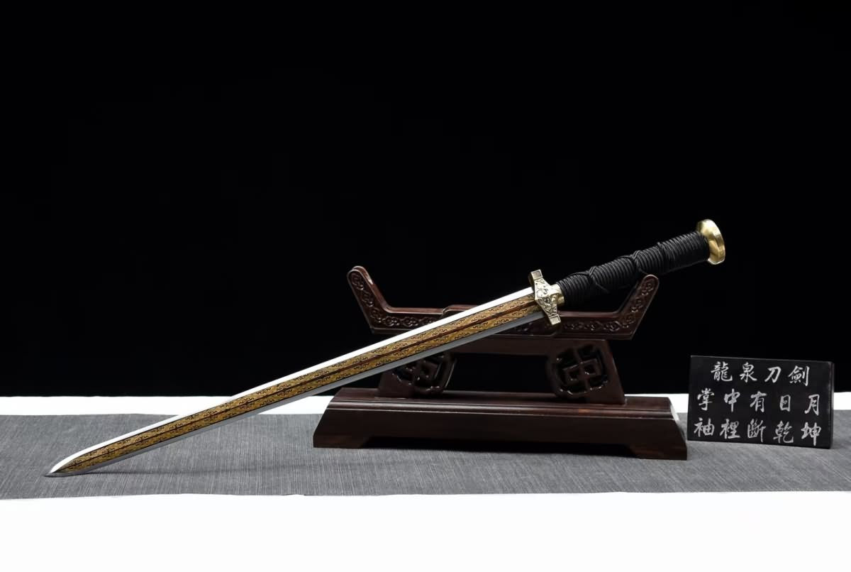 Dragon Han jian Sword(Forged Damascus balde,Brass Fittings) Real Swords,Chinese Sword…