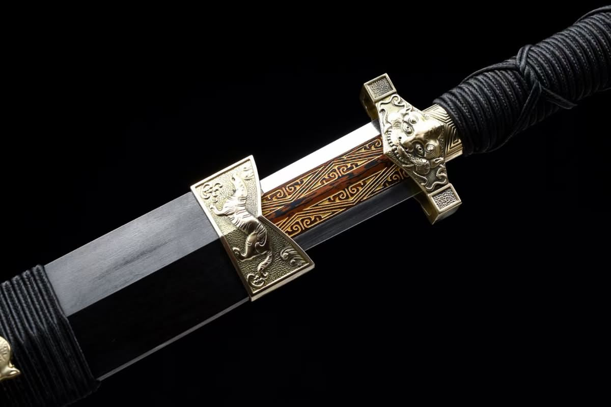 Dragon Han jian Sword(Forged Damascus balde,Brass Fittings) Real Swords,Chinese Sword…