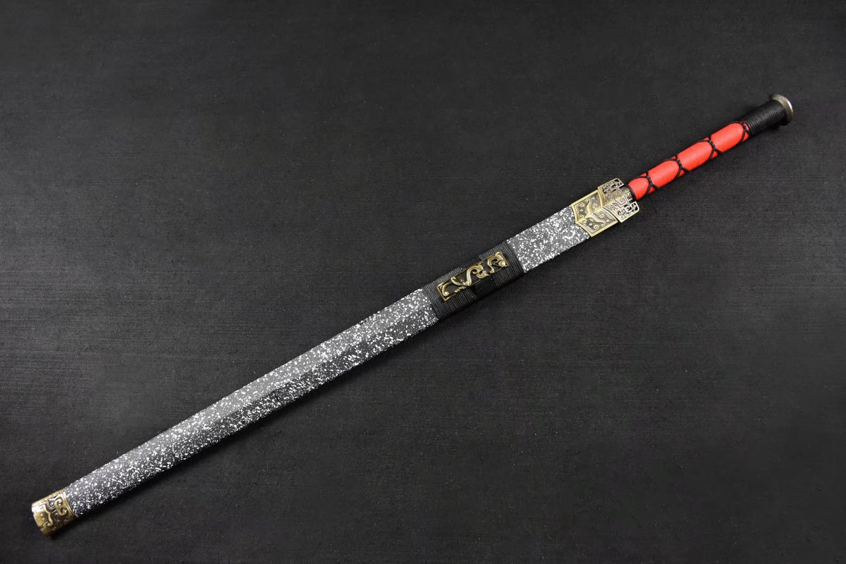 Han jian,Medium carbon steel,Snowflake scabbard,Alloy fitted,Length 42 inch - Chinese sword shop