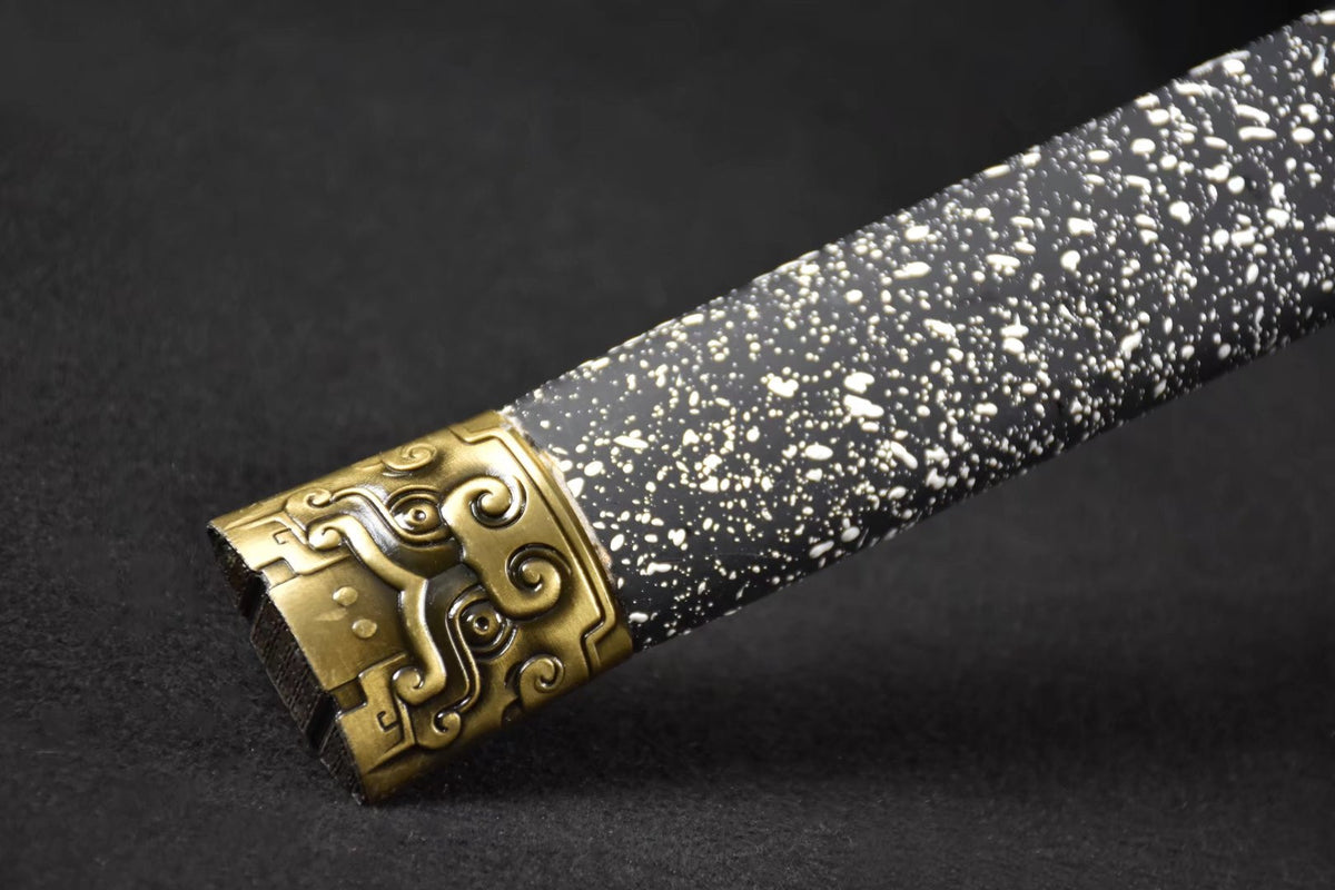 Han jian,Medium carbon steel,Snowflake scabbard,Alloy fitted,Length 42 inch - Chinese sword shop