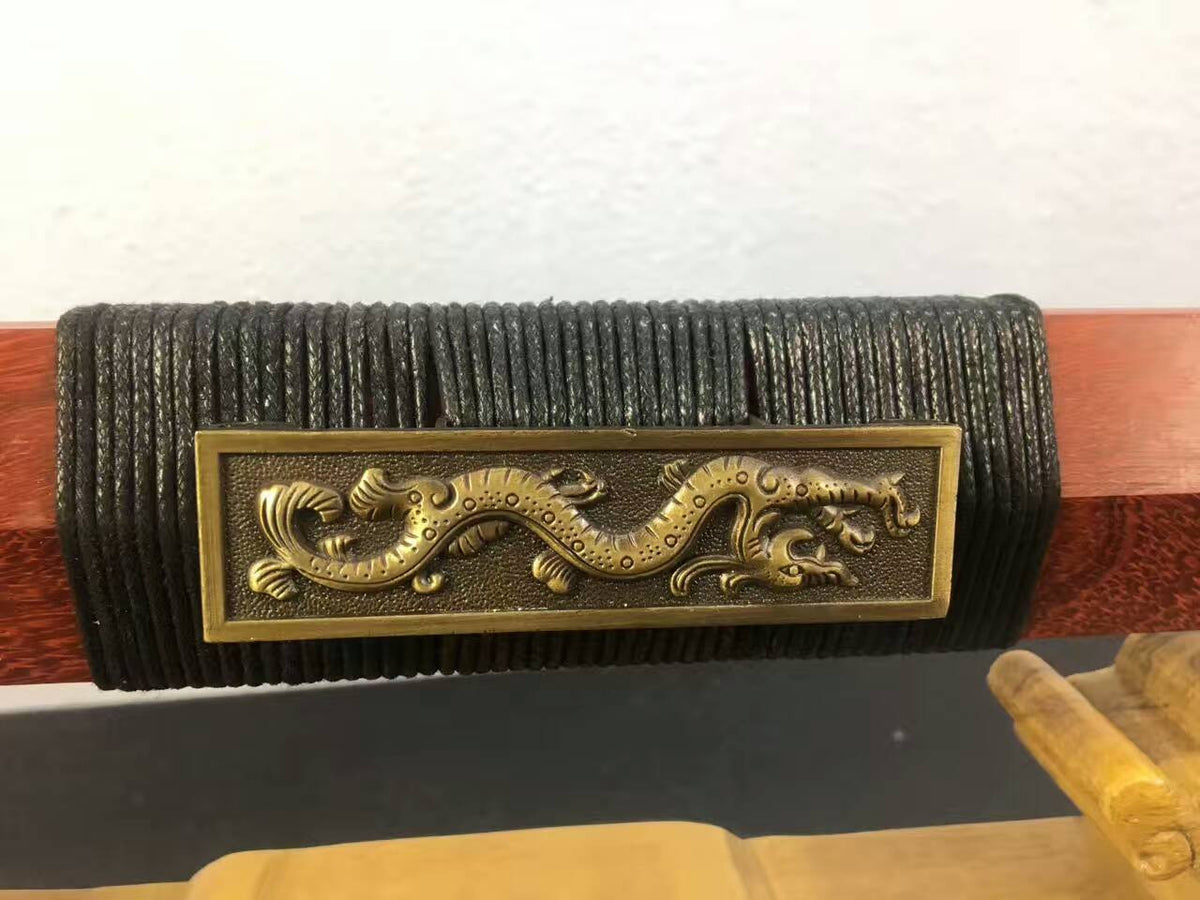 Chinese sword,Han jian(Folding steel blade,Redwood scabbard,Alloy fitted)Length 41" - Chinese sword shop